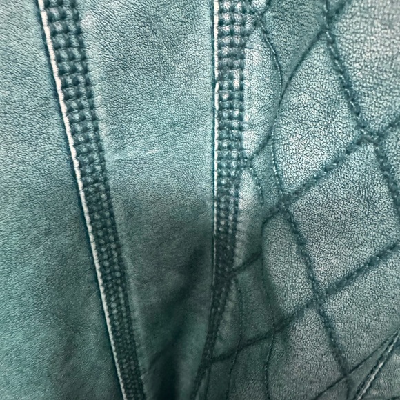 Blanc Noir Teal Leather Jacket - Picture 6 of 6